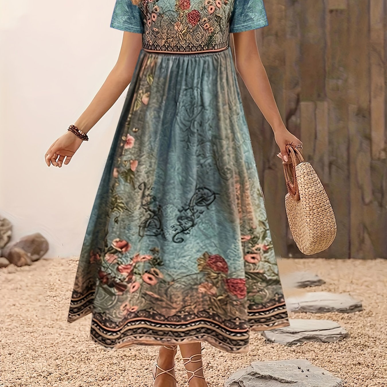 Plus Size - Plus Size - Size Short Sleeve Dress