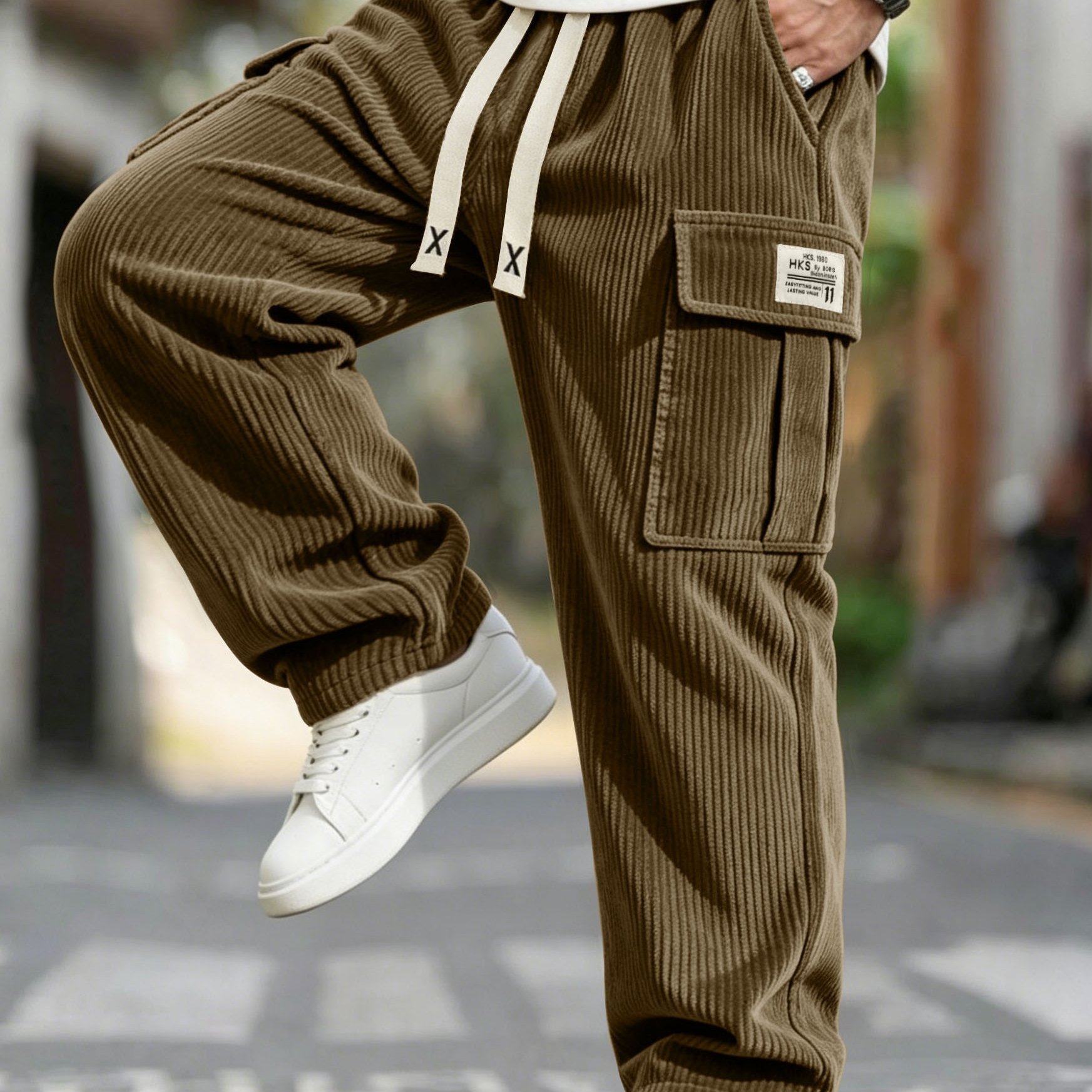 TEMU Pantalones cargo de para hombre, pantalones de moda para hombre, tela no elástica, lavable a máquina, pantalones casuales para hombre, regalo