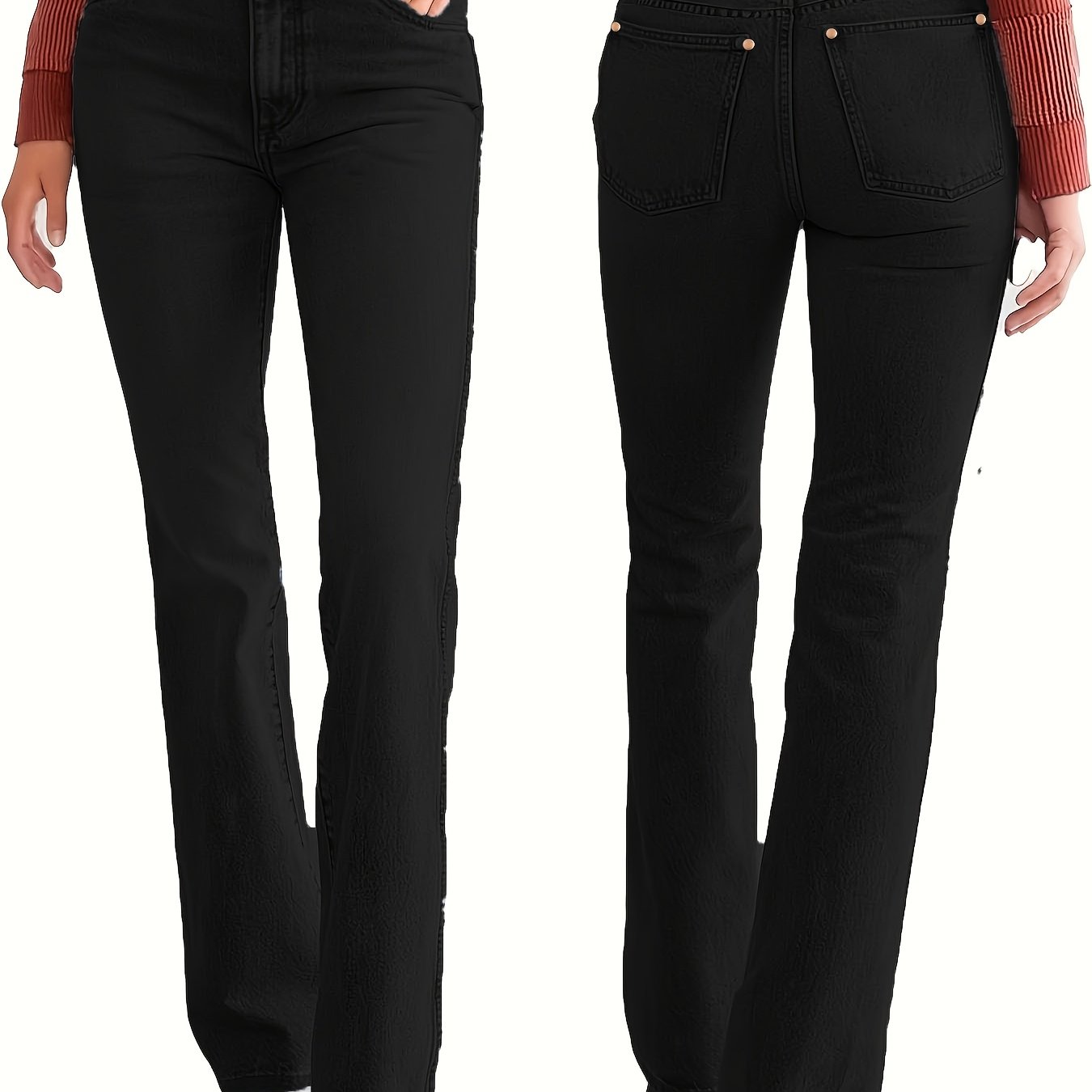 Light-colored Stretch Denim Pants With Studded Details, Business Casual Trousers
