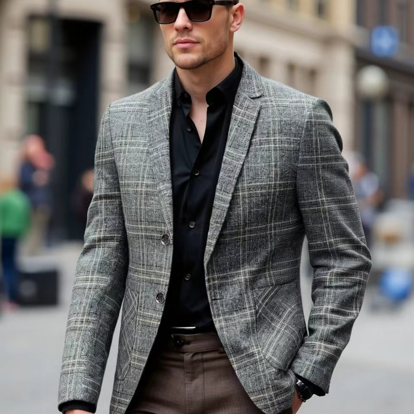 TEMU European And American Men's Fashionable Suit Jacket For Spring And Autumn, Suitable For Business, Professional, Casual, Leisure, And Daily Wear,