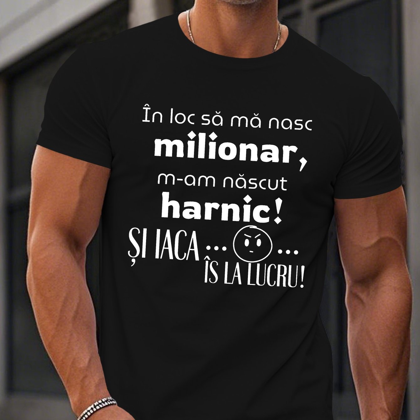 TEMU Funny Romanian Men's Short Sleeve T-shirt Summer T-shirt Top
