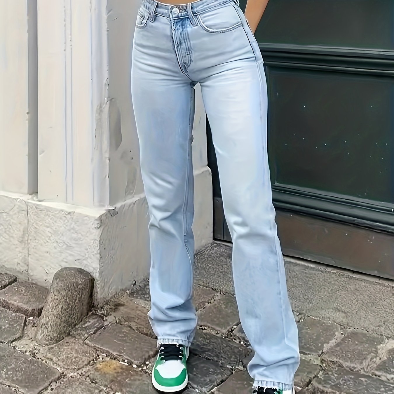 Vintage Casual Women's Straight Leg Jeans