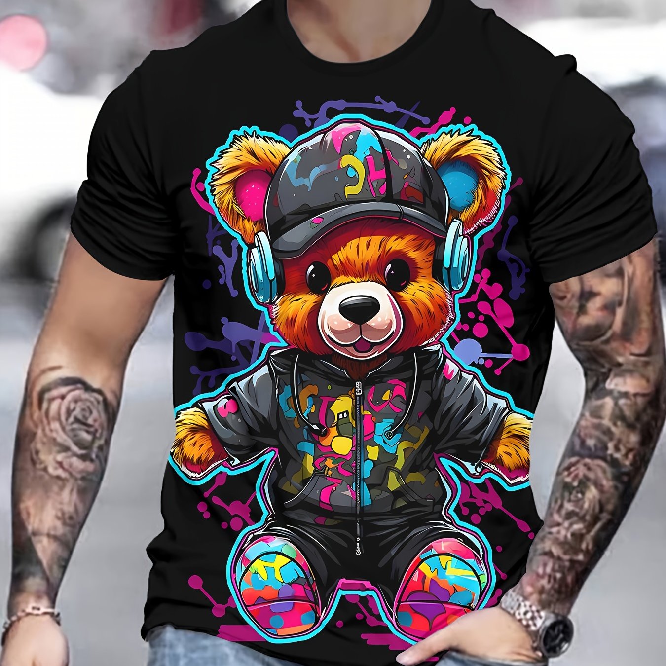 TEMU Chi Men's 3d Print Fashion T-shirt