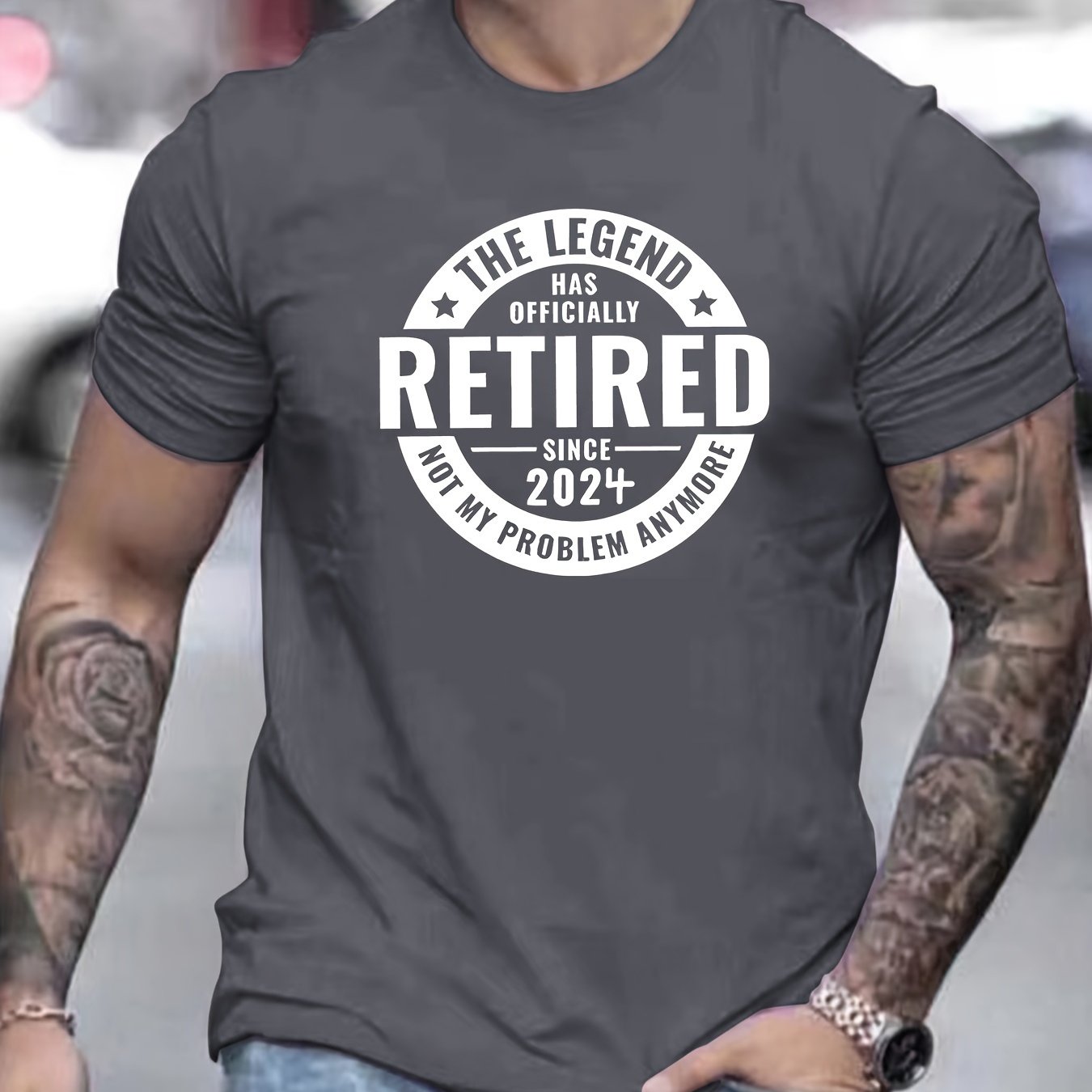 TEMU Summer Men's Fashion Pattern Short Sleeve T-shirt