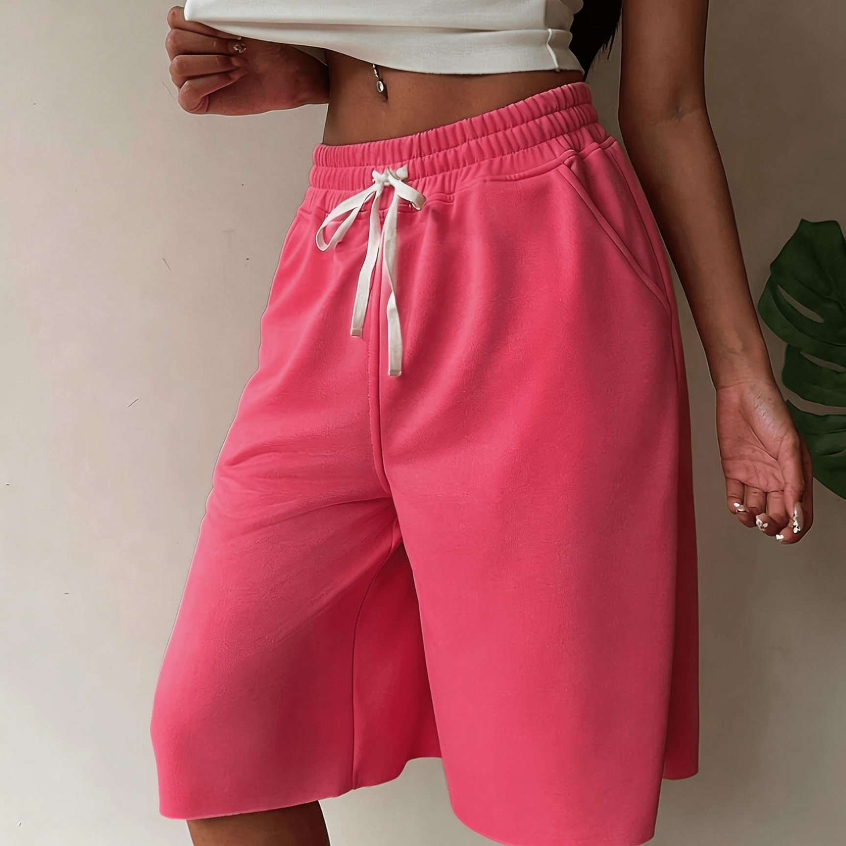 Lady Wearing Stylish And Casual Shorts