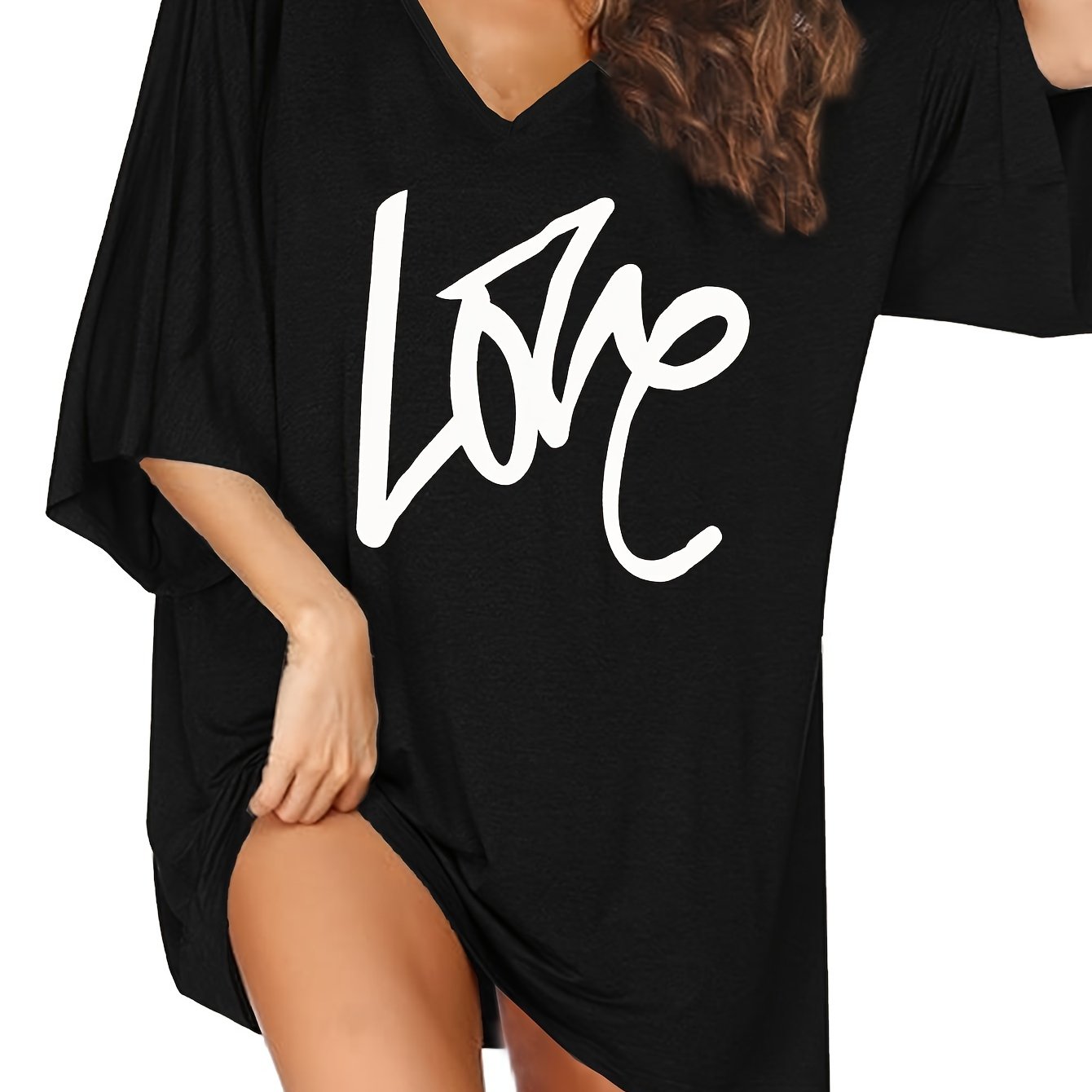 Love Letter Women's Plus Size Casual Lounge Dress