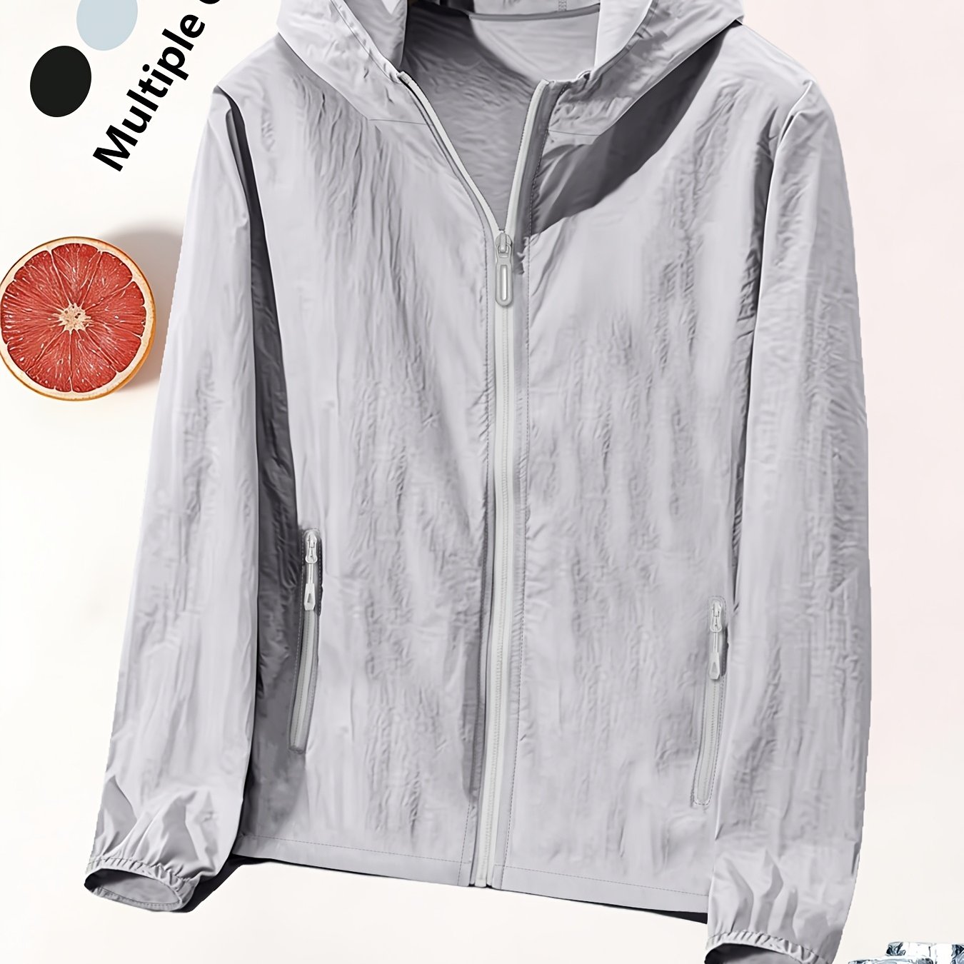TEMU Women's Hooded Skinny Coat Top, Loose Comfortable Breathable Solid Color Easy Style, Lazy Look, Lightweight Quick-dry Versatile Thin Style,