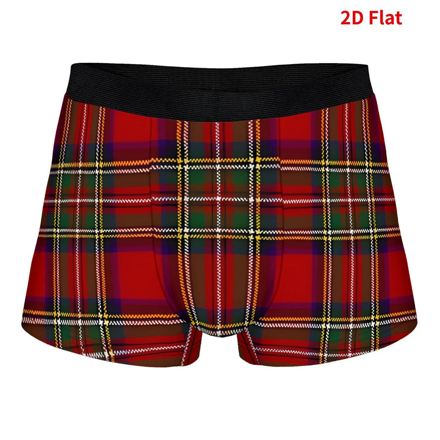 TEMU Scottish Tartan Men's Vibrant Colorful Underwear Comfortable Stylish For Casual Attire 2d Print Design