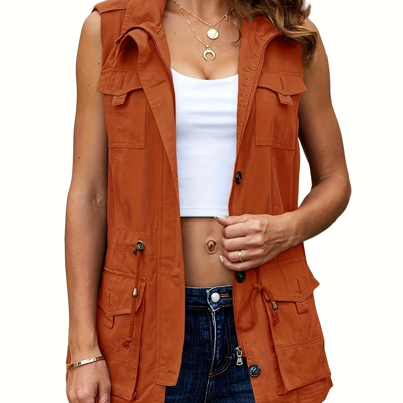 Lephsnt Bbx Vest BBX Lephsnt Women's Utility Vest - Drawstring