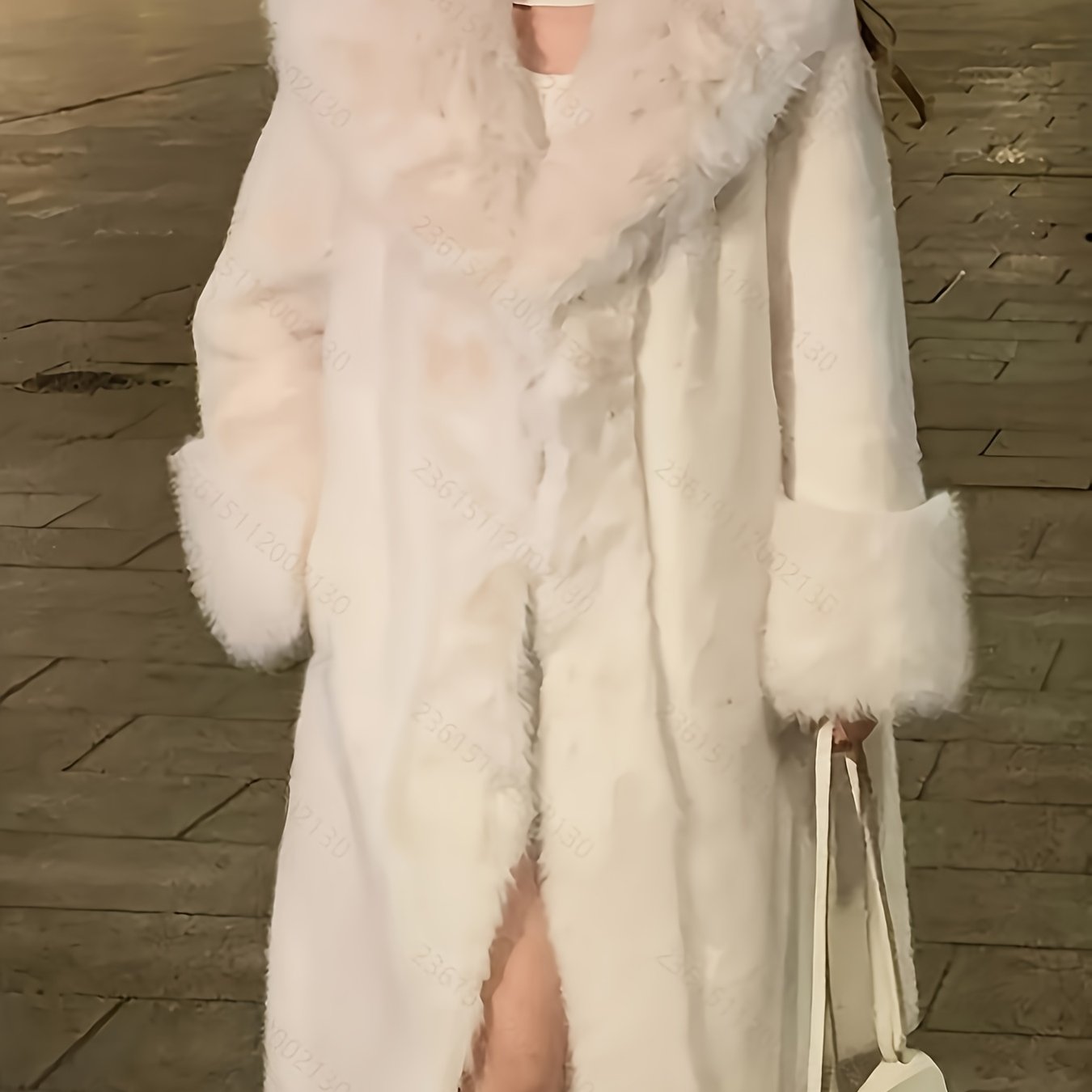 E-shop Elegante Damen Wintermäntel im -Fell-Look, Langarm, schmal geschnitten, warm, Herbst- und Wintermäntel, einfarbig, vielseitig, von
