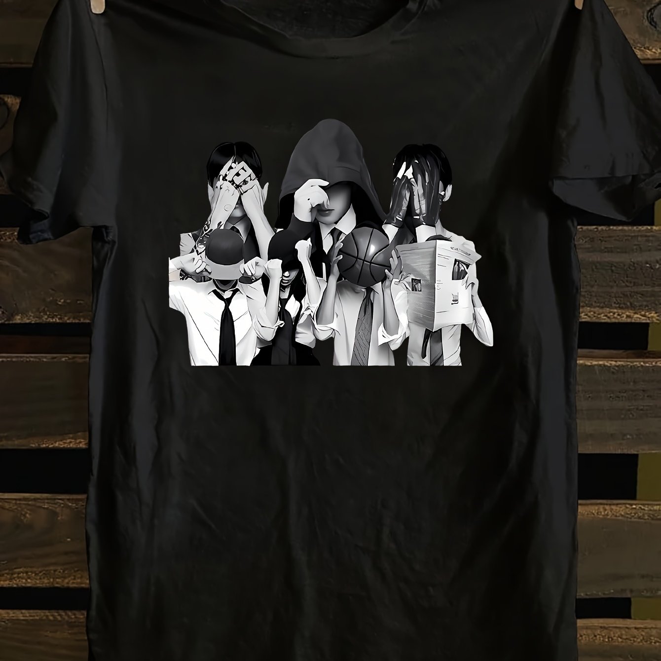TEMU Plus Size, Plus-size Concert Print T-shirt, Short-sleeved Round Neck Casual Top, Spring/summer Style, Women's Plus-size Clothing.