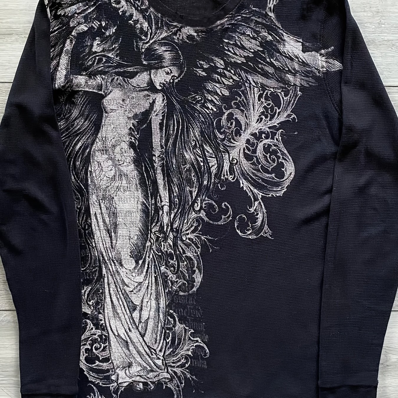 Image of Y2k Unisex Gothic Wings T-shirt