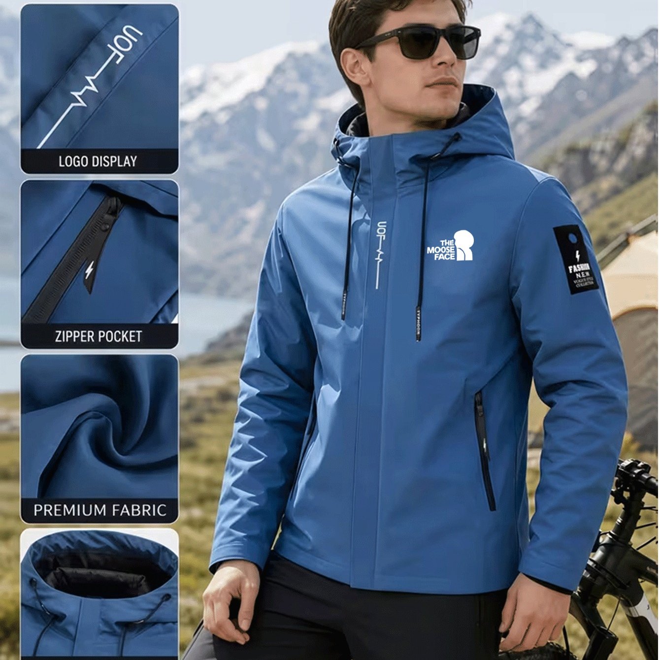 Men's Autumn/Winter Jacket, Full-Zip Hooded Coat