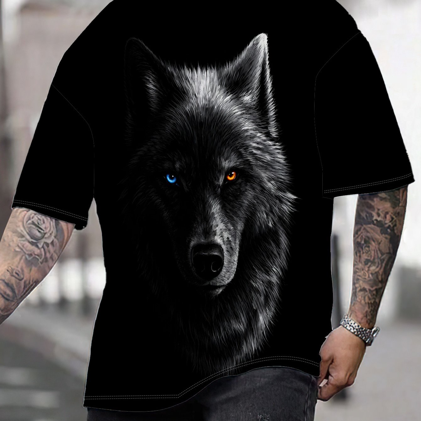 TEMU Men's Plus Size Short Sleeve T-shirt 100% Polyester Printed Loose Comfortable Breathable Summer Casual Top Big And Tall Men's Clothing 1xl-9xl