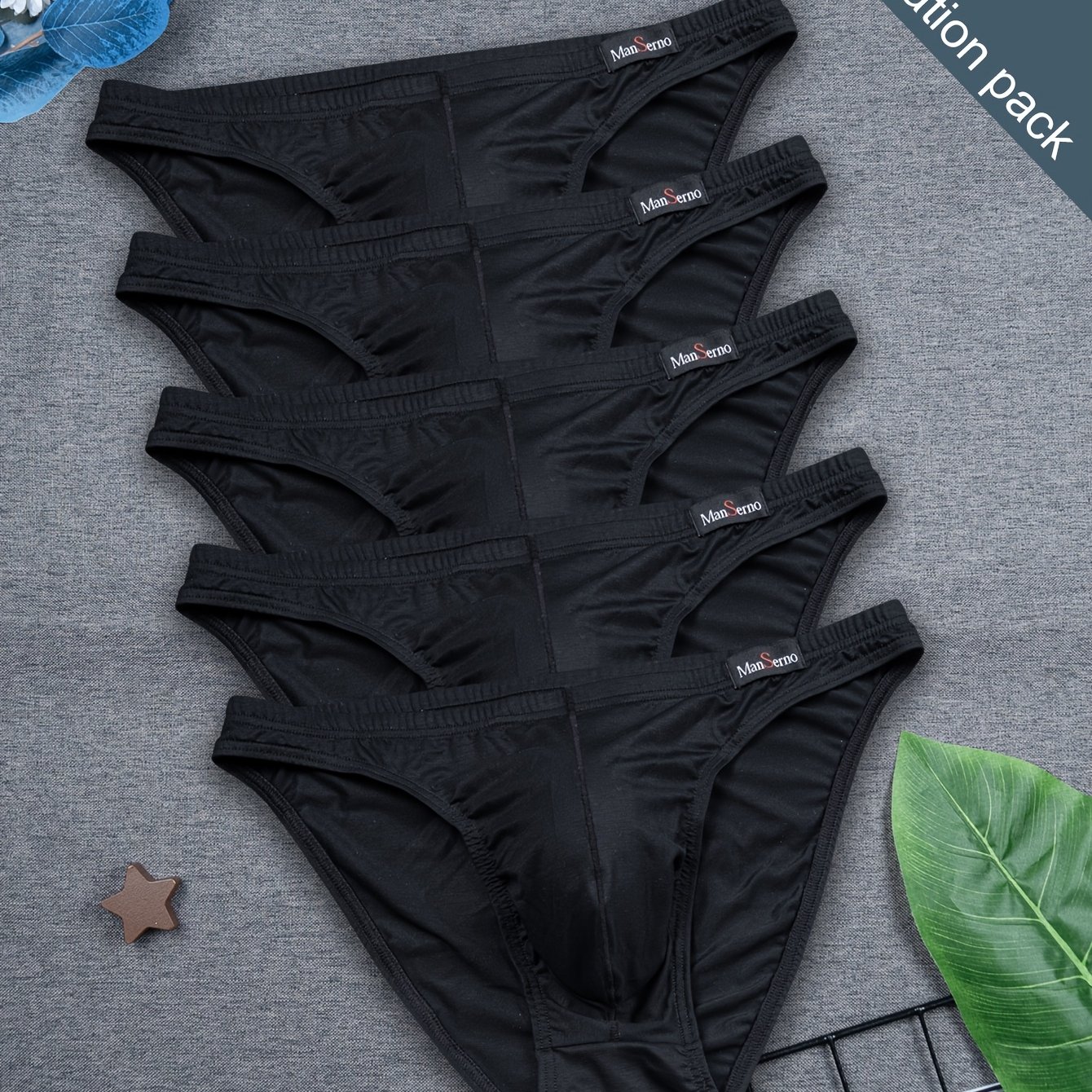 E-shop [Herren Dreieck Unterwäsche] 5er Set. Bambusfaser Dreieckshose. Atmungsaktiv und Bequem. Geeignet für alle Jahreszeiten. Einfach und . Für