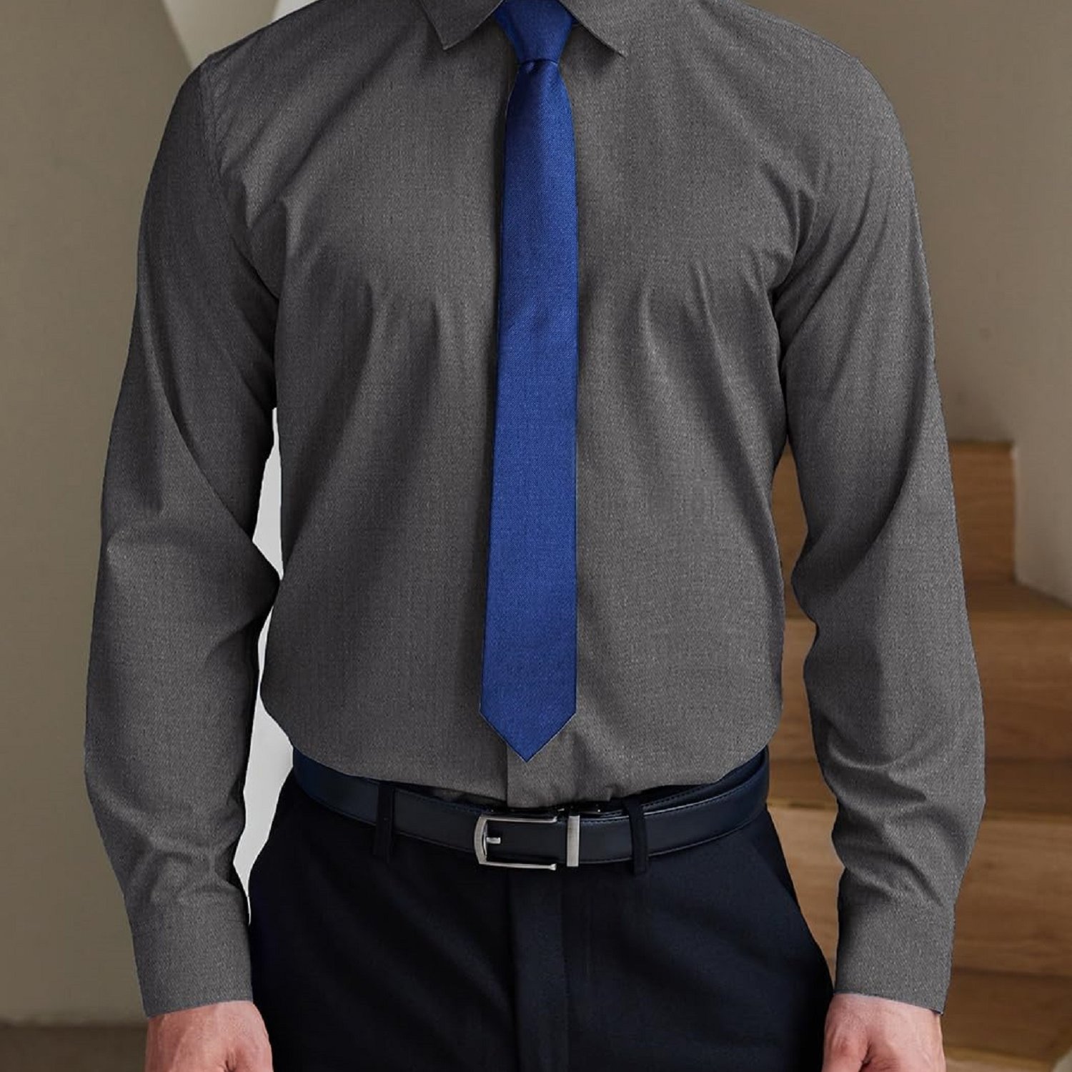 Fashion For Boys Formal Shirts Slim Boy Formal Dress Men's Formal Dress  Shirt Hidden Button Front