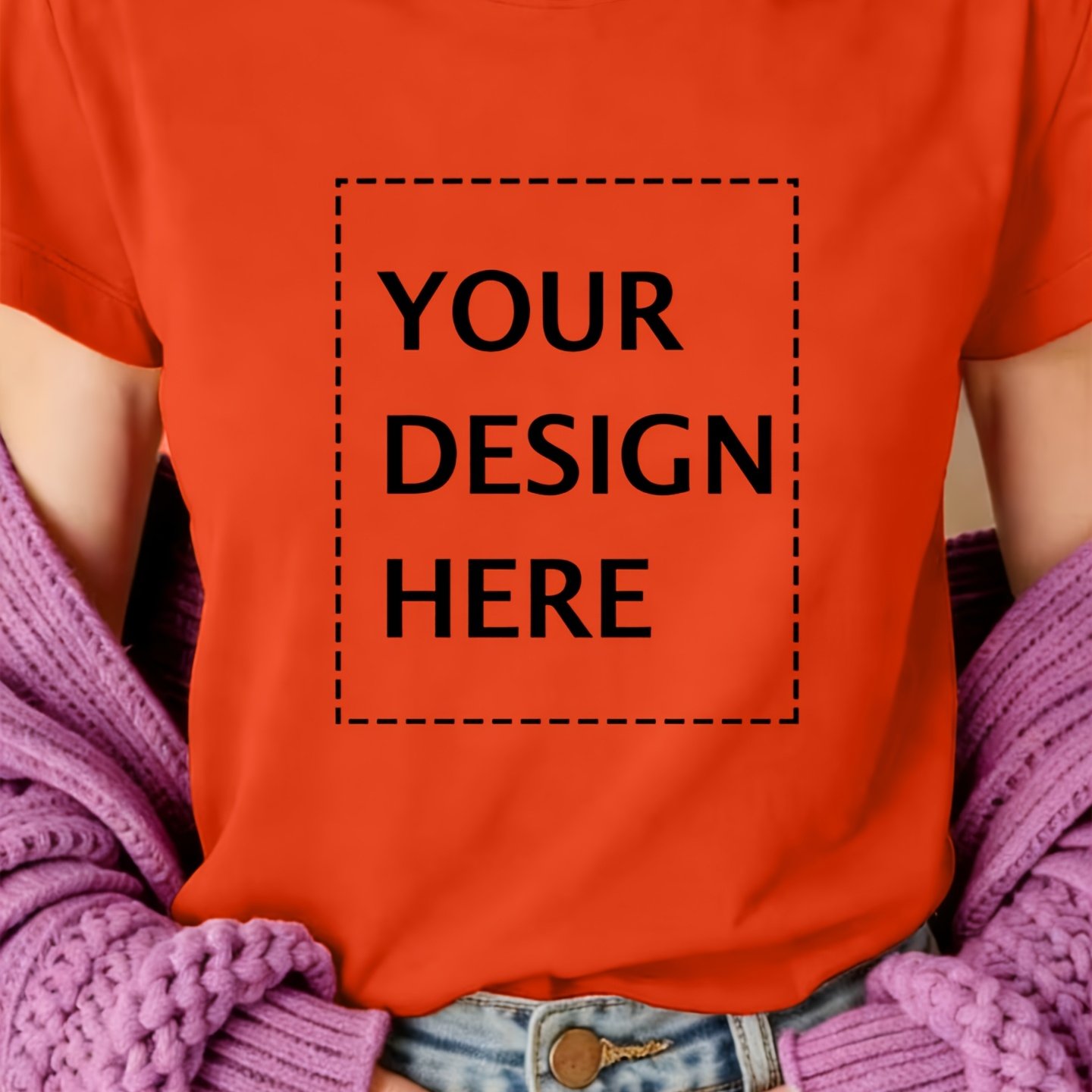 TEMU 3388# Custom-made Elegant Women's Short-sleeve T-shirt From , Fashionable For Commuting, Spring/summer, Machine-washable T-shirt, Customizable
