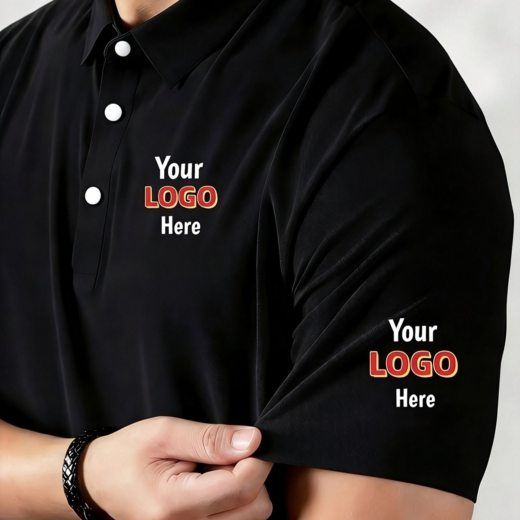 TEMU Men's Custom Shirt Short-sleeve T-shirt - Personalized Logo/pattern, Collar, Short Sleeve Collar Suitable For Team Uniforms, Casual Workwear &