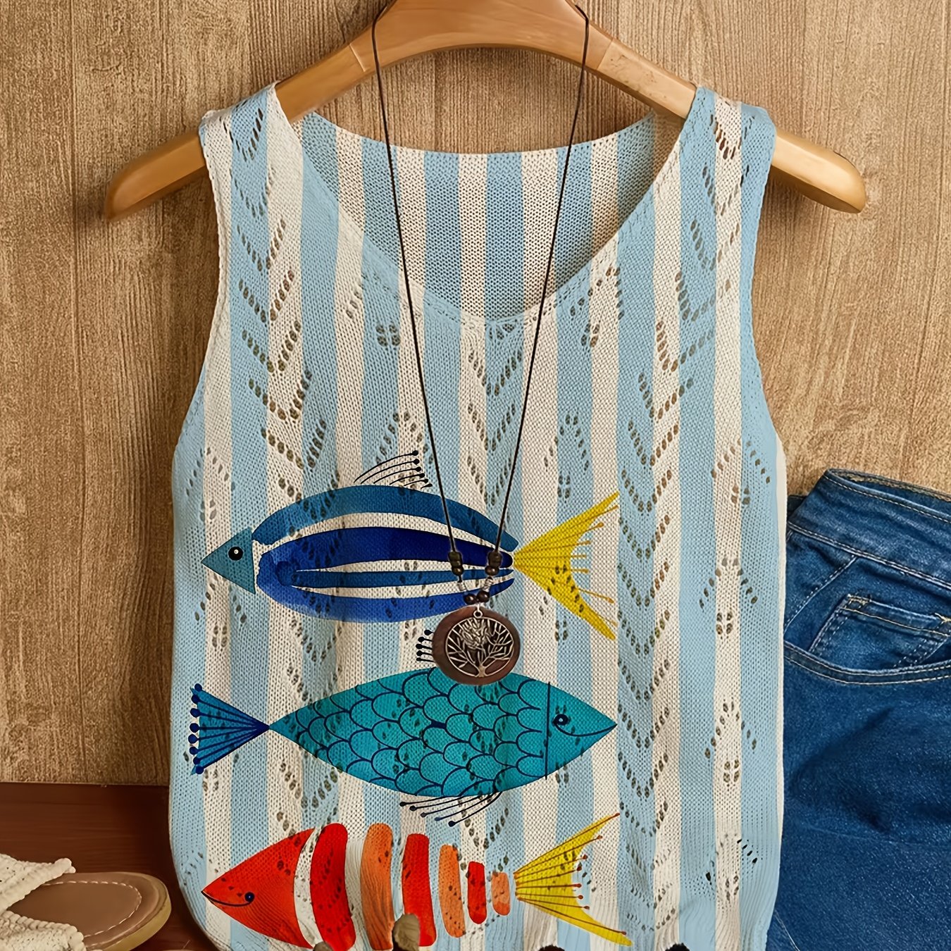TEMU Canotta da donna senza maniche /estate, canotta versatile con scollo a V regolare e traforata per , morbida, , traspirante, canotta traforata