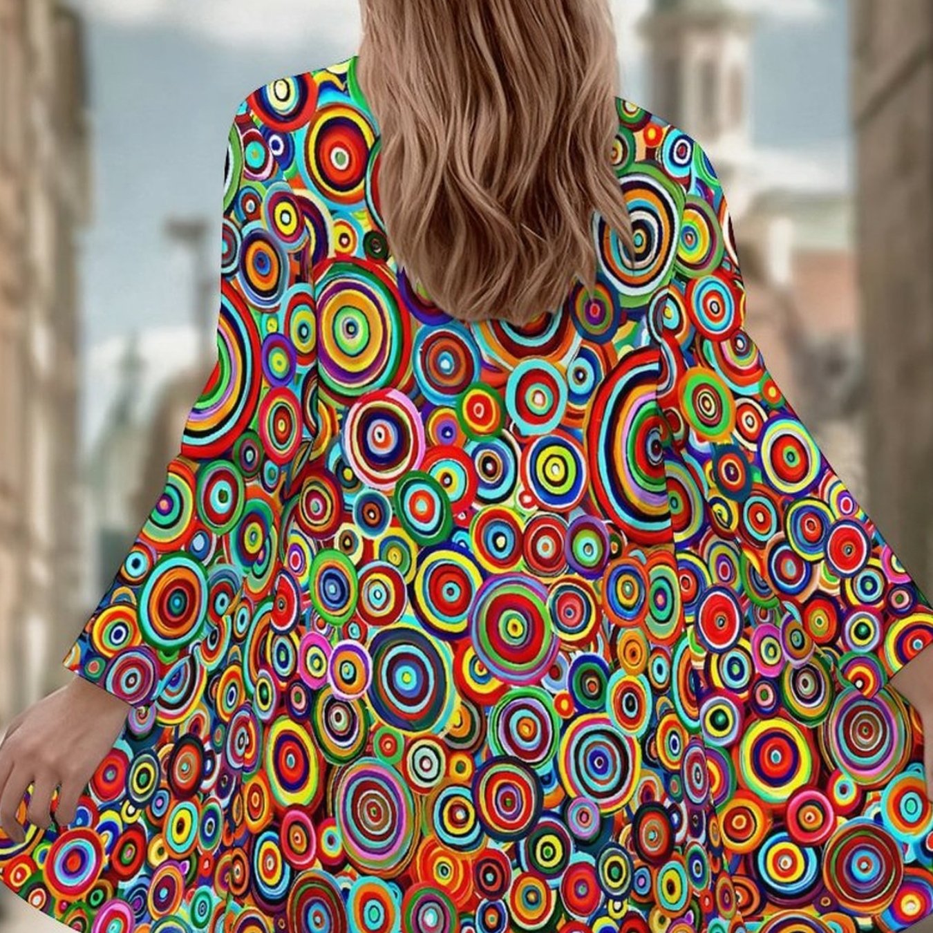 Image of Plus Size, Oversized Women's Long Sleeve Cardigan Coat - Classic Trendy With Printed Design, Perfect For Daily Wear, Office, And Travel
