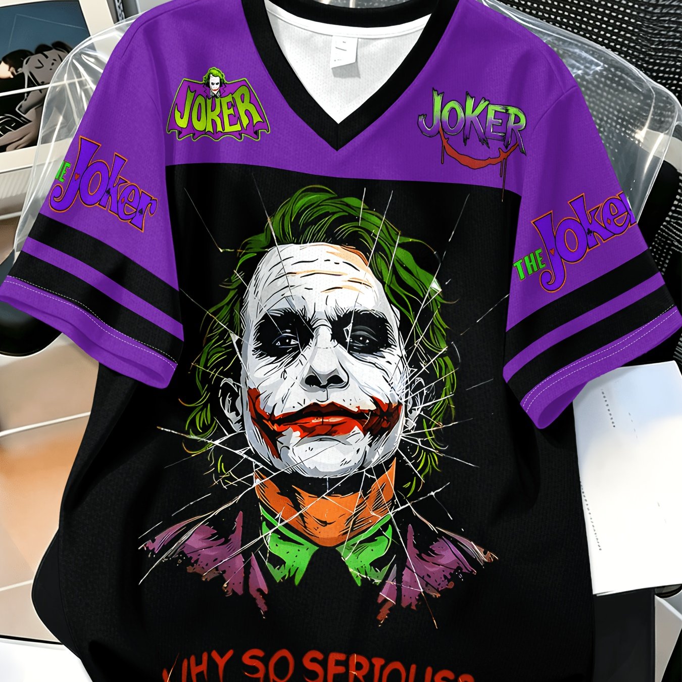 TEMU Plus Size Men's Digital Printed V-neck Short Sleeve T-shirt. Joker. Retro Style, Stripes, Color Blocking, Running, Trendy, Street Style, Ideal,