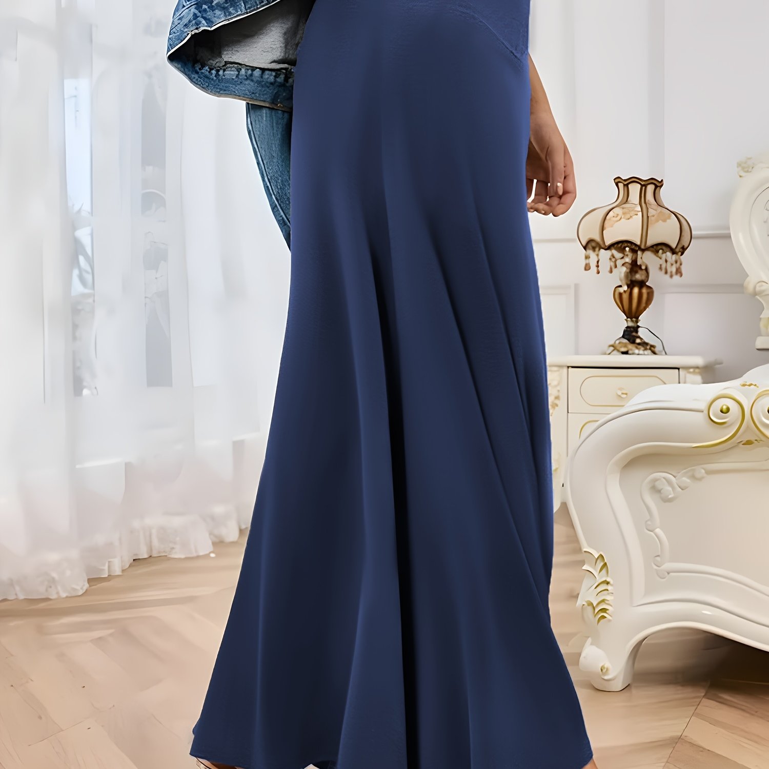 TEMU Ins Influencer Stile Gonna a Vita a Vita da Donna 2025 - Design Svasato delle Fiancole, Elasticit� che Aumenta la Lunghezza delle Gambe!