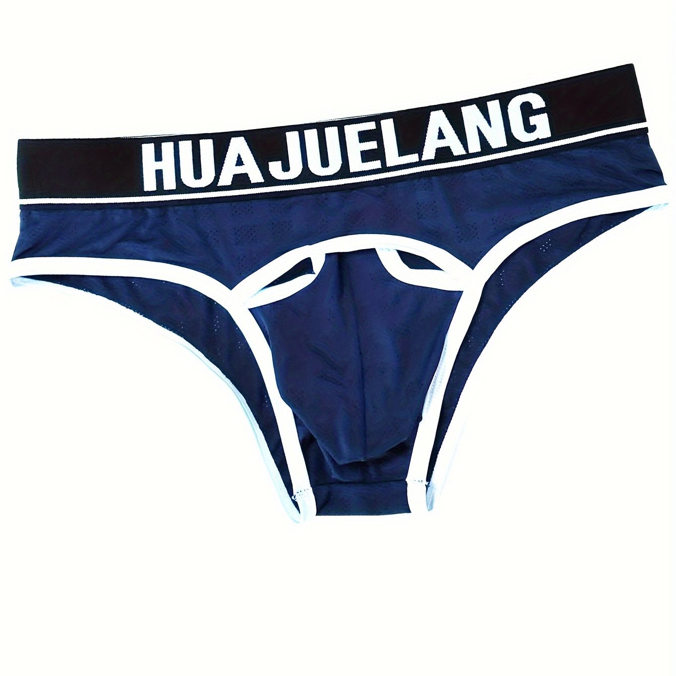 TEMU 1-pack Men's Printed Underwear, Fashion Low-waist Thin Mesh Transparent Breathable Briefs, Trendy Sports Comfortable Shorts, Underpants