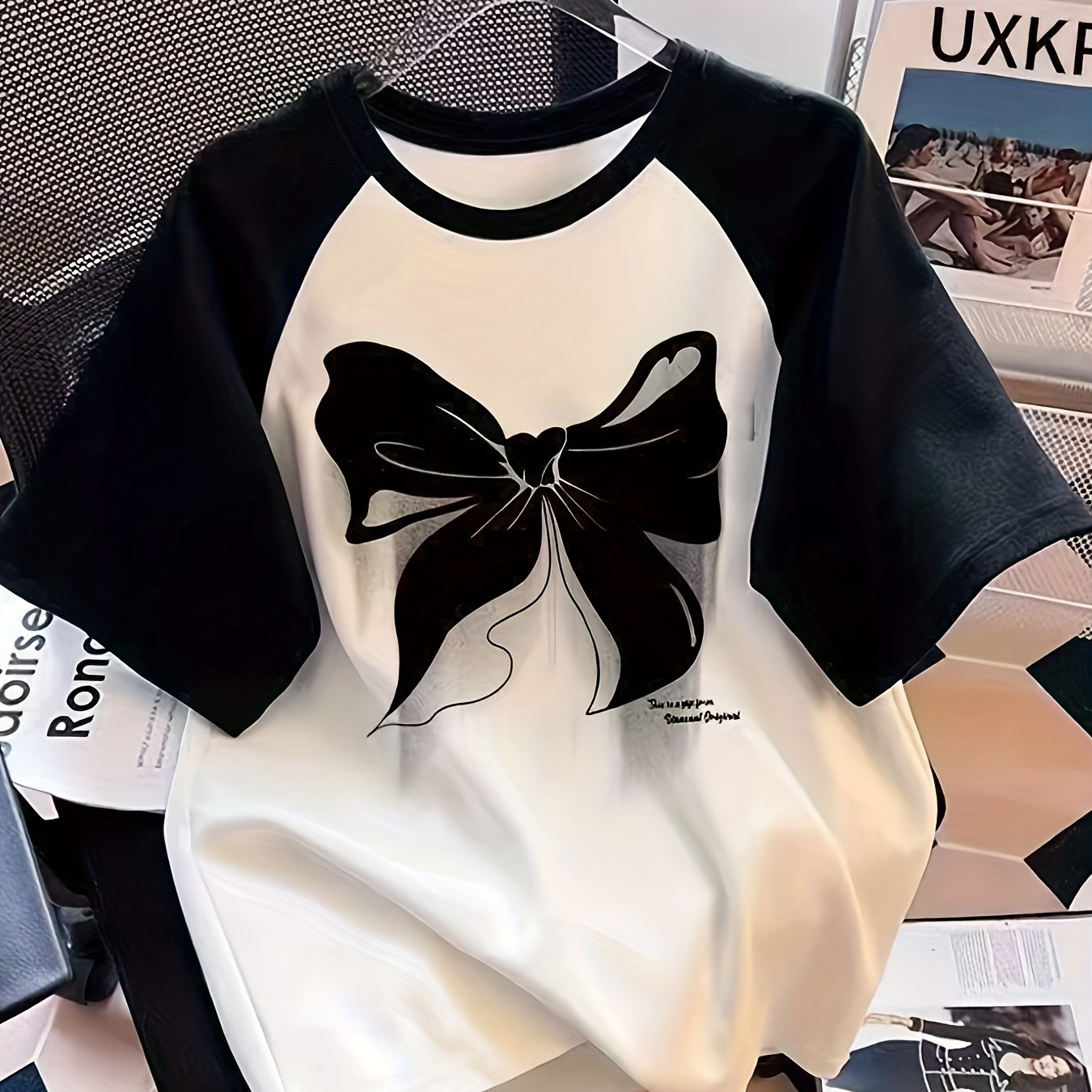 Girls' Summer Short-sleeve T-shirt, White Casual Top For Children