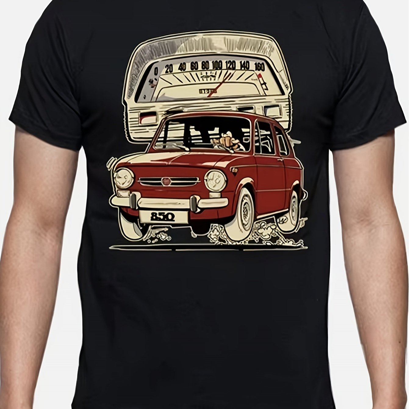 TEMU Camiseta Clásica Vintage SEAT para Hombre - Camiseta Retro con Temática de Coche Diseñada para Entusiastas, con un Estilo Casual de Manga Corta