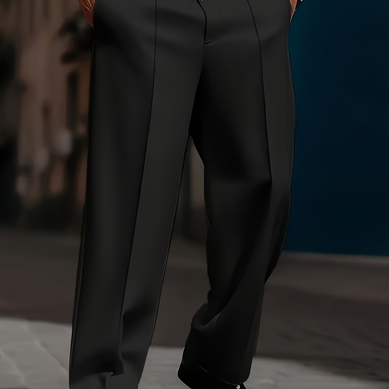 TEMU Men's Plus Size Formal And Business Pants - Stretch Pants, Straight-leg Office Pants For , Formal Events, Meetings, Casual Wear - Formal Wear,