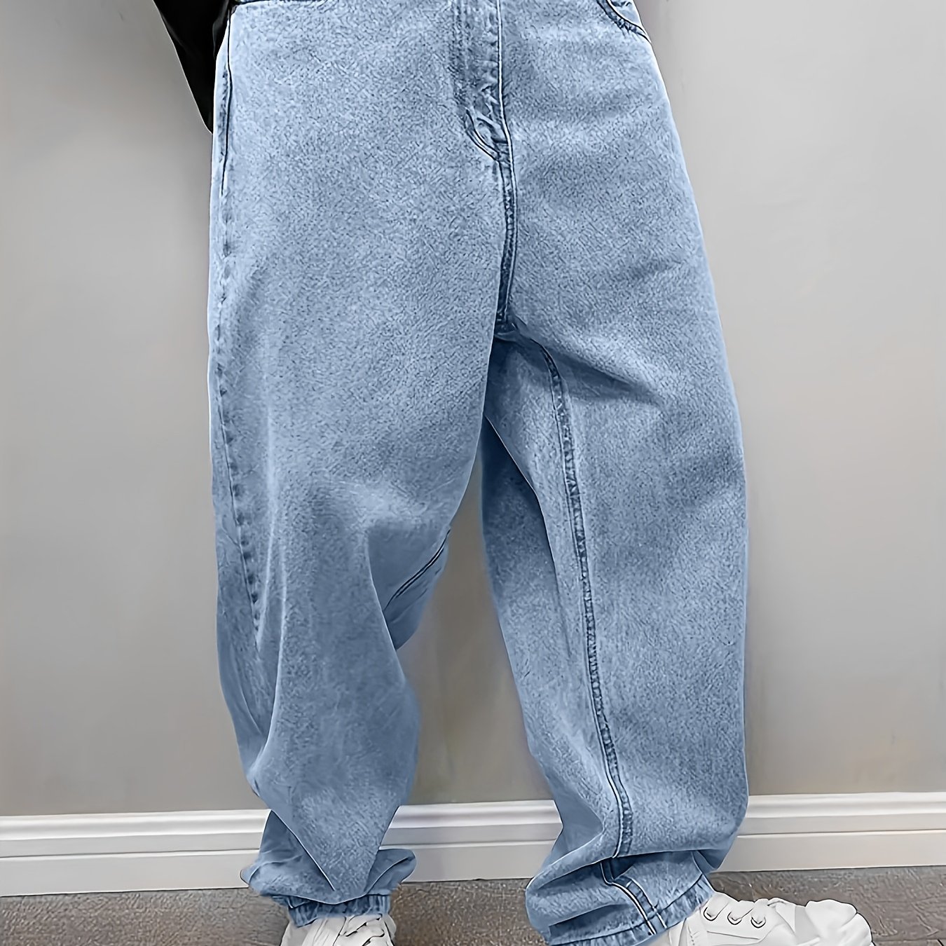 Image of Men's Fashionable Minimalist Solid , Style Loose And Versatile Version, Wear-resistant, Wrinkle-resistant And Easy To Care For, Daily Commuter Casual Long Pants