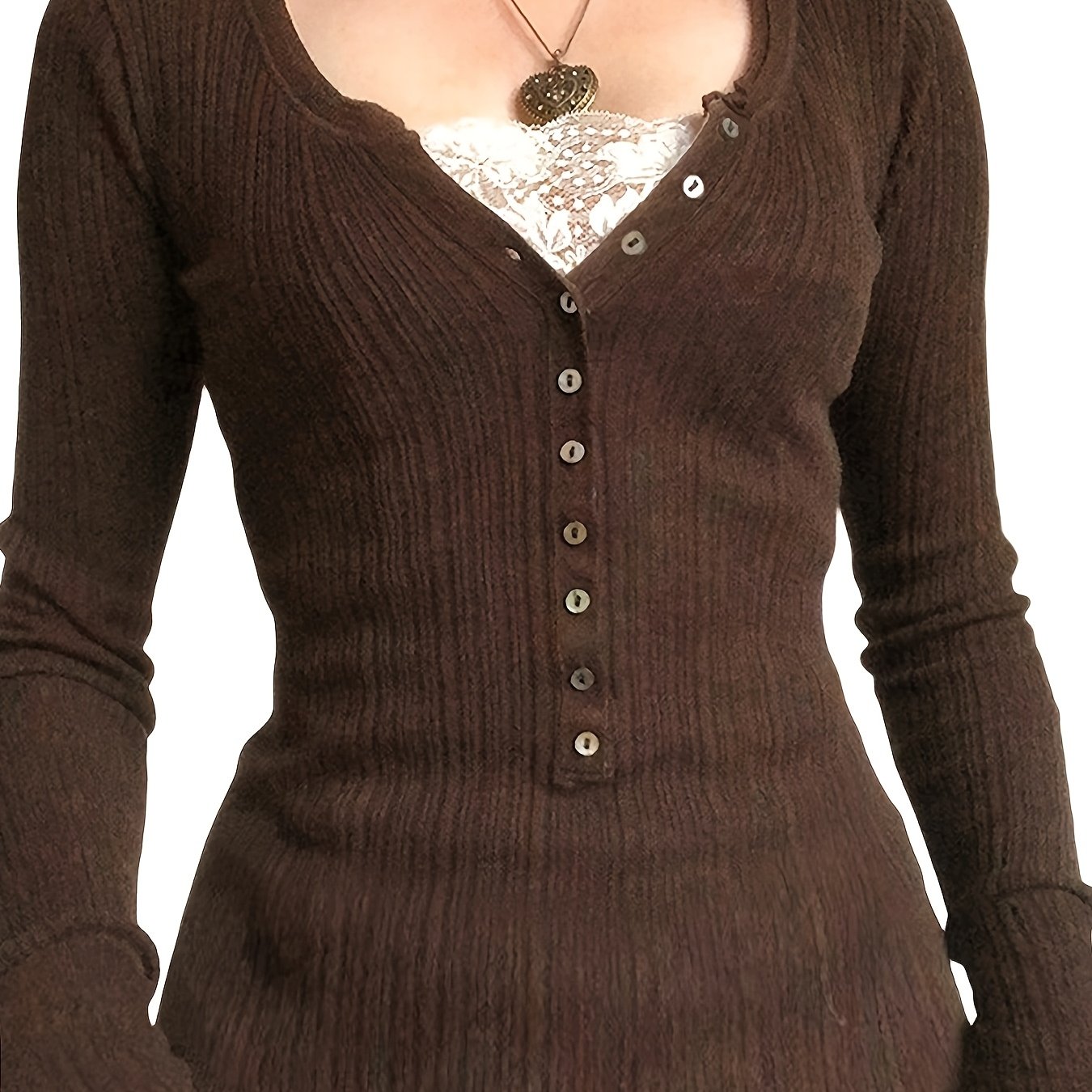 Hot Ladies' Button-up Vintage Print Top