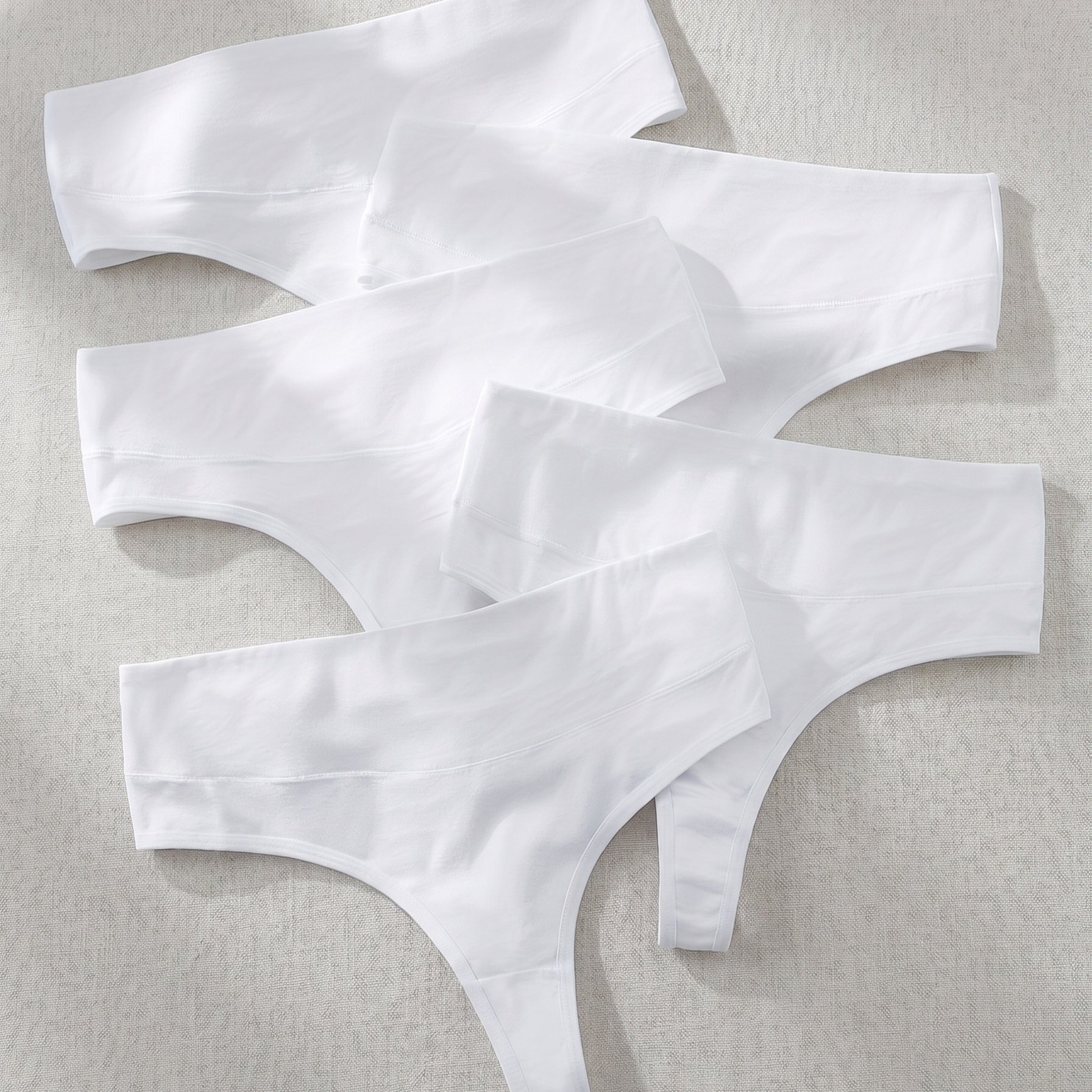 5pcs Women's High-waisted Thong Underwear - , Sexy Tummy Control Shaping Shorts For Casual Attire, Seamless Design | Smooth Texture Material, High Waisted Underwear
