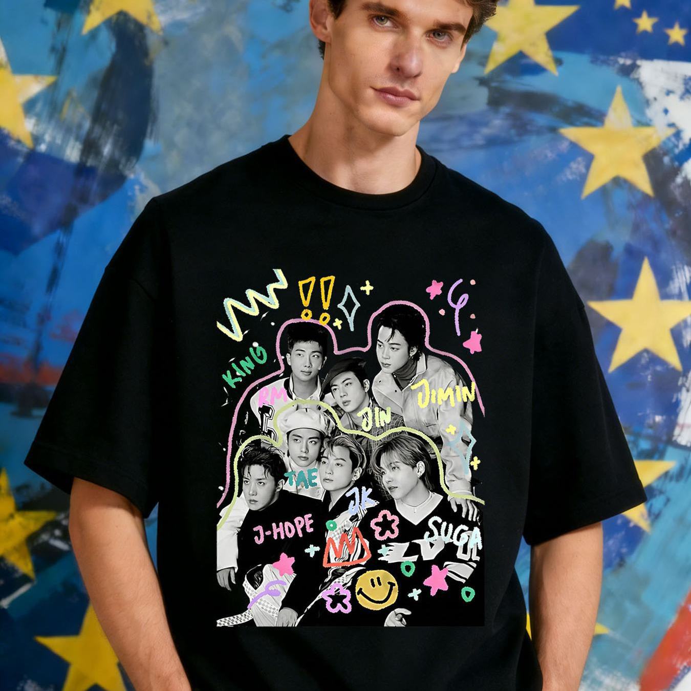 Bt S T Shirt Vintage Crew Neck Stretch Fabric Regular Fit Geometric For Shirtns