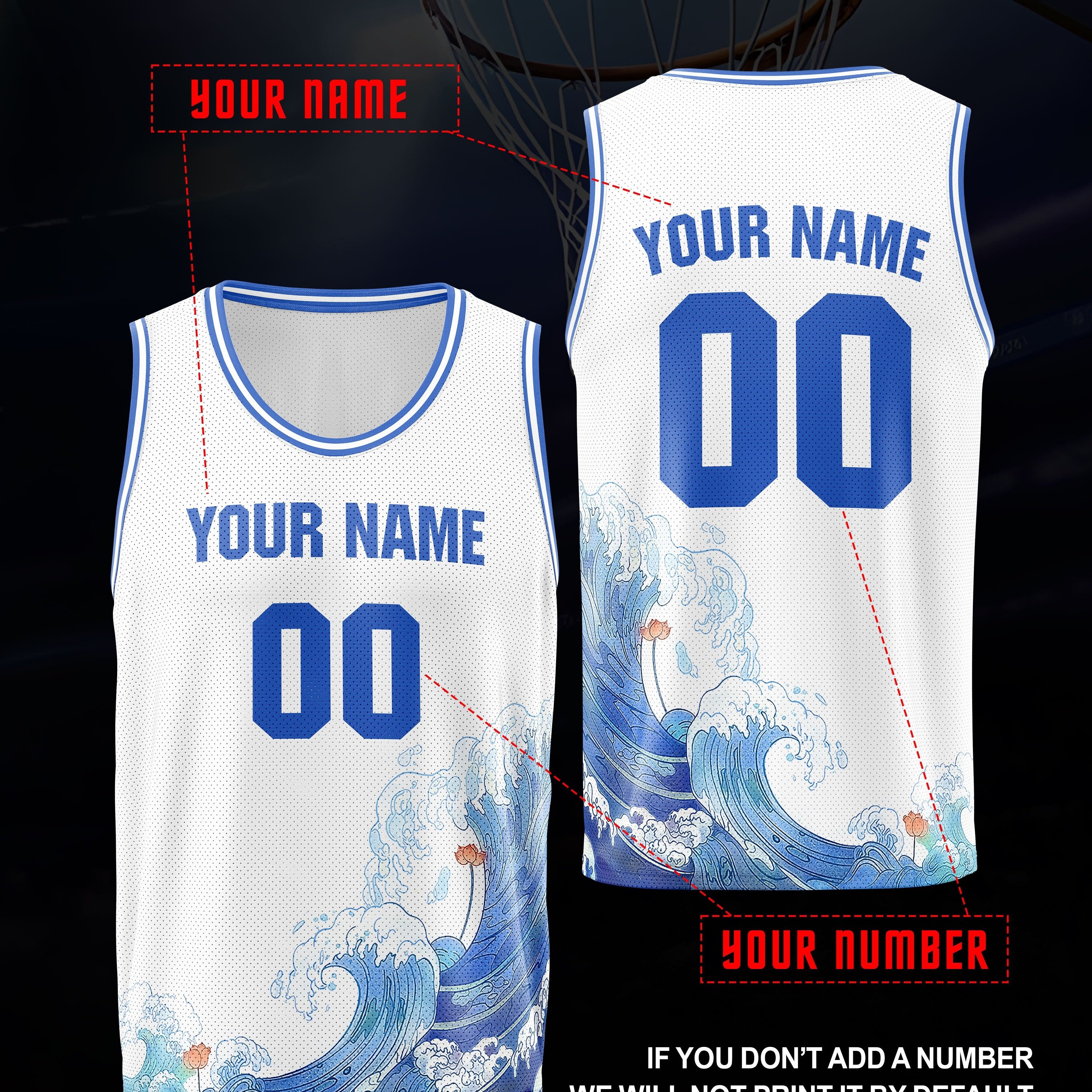 TEMU Custom Name And Number Basketball Sportswear Breathable Personalised Party Summer Party