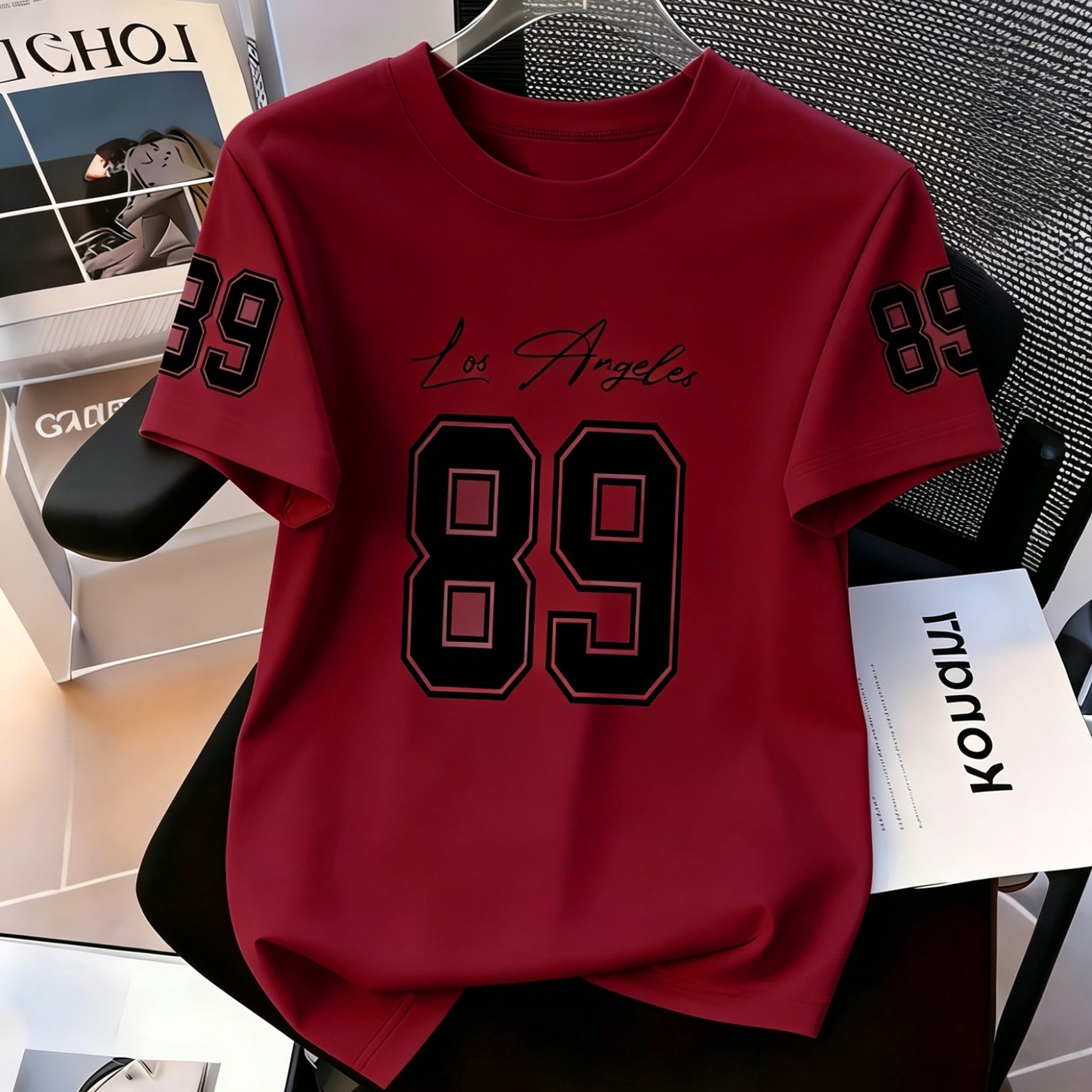 TEMU Women's 2026 New Summer Slim-fit Round Neck Short-sleeve T-shirt With Digital Pattern Print