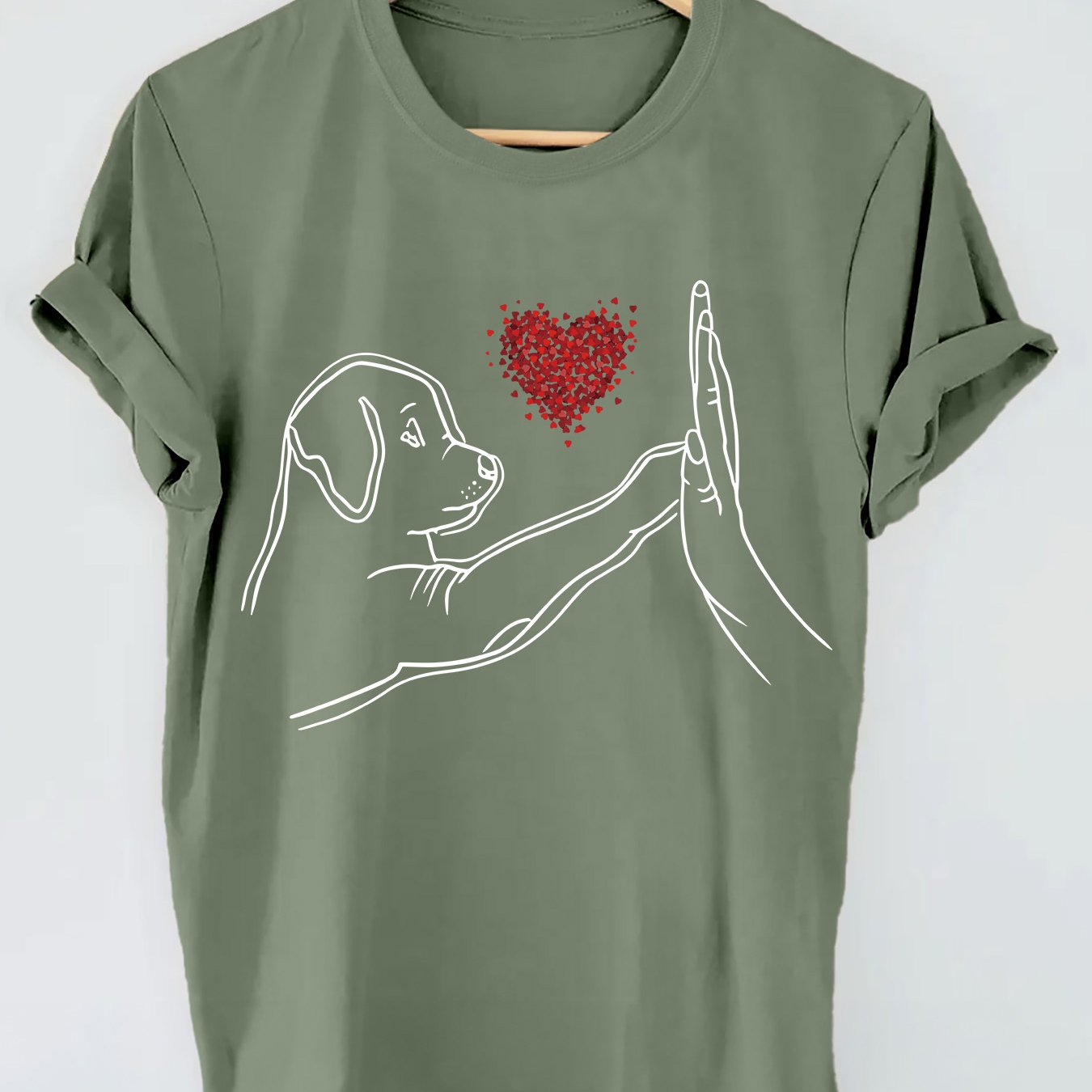 Graphic Print T-shirt, Short Sleeve Crew Neck Casual Top For Summer & Spring, Women's Clothing