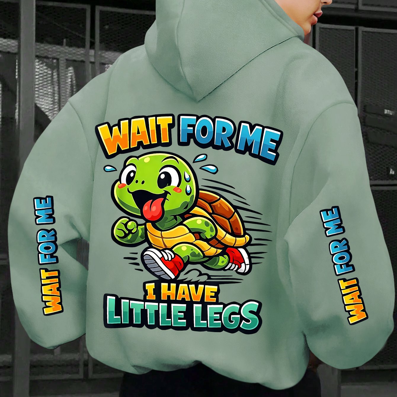 TEMU Plus Size - Plus Size I Have Little Legs Printed Women's Hoodie Made Of Micro Elastic Fabric, Plus Size Casual Long Sleeved Pullover Sweatshirt