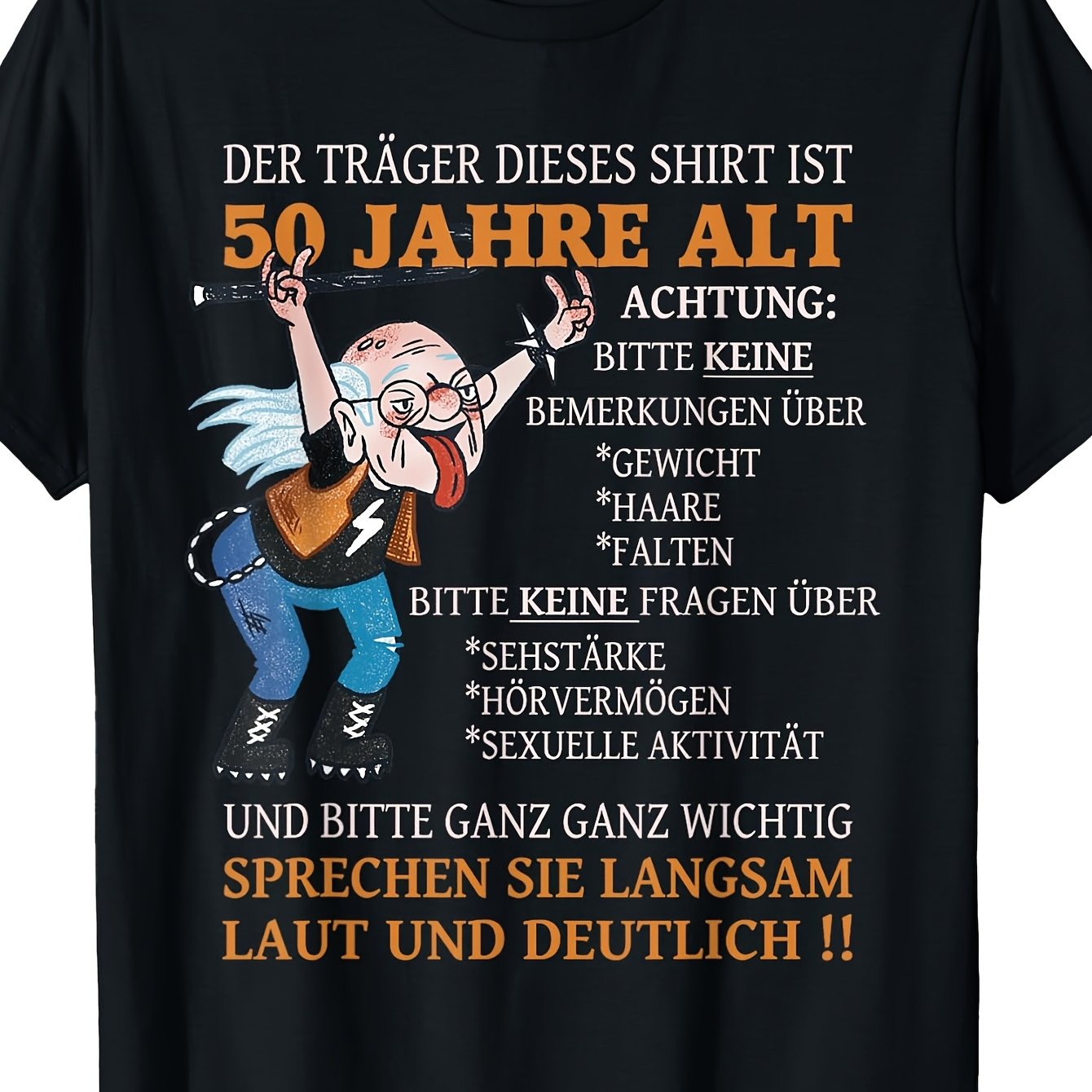 The Wearer Is 50 Years Old Over 50 Birthday T Shirt Cool T Shirt Spring Tee Creative Tee Cute T-shirt