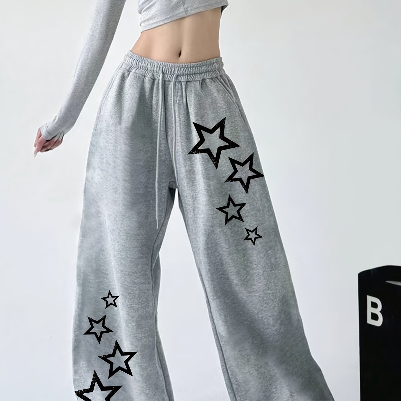 TEMU Women's Casual Athletic Joggers With , Drawstring Straight-leg Sports Pants