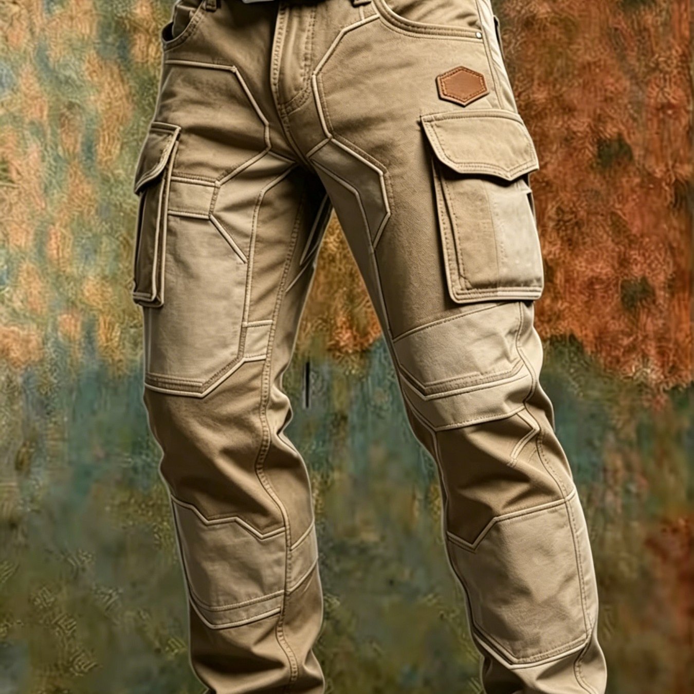 Men's Y2k Mechanical Print Overalls & Trousers - Multi-pocket Pants With Digital Gear, Machine Washable Streetwear Suitable For Daily Wear, Parties, - Casual Outfits (regular Fit)