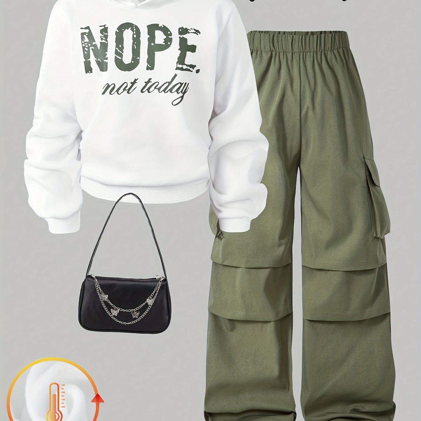 E-shop Herbst/Winter Damen Mode-Sweatshirt Hose 2-teiliges Set {Tasche, Brille, Ohrringe Schuhe nicht enthalten}