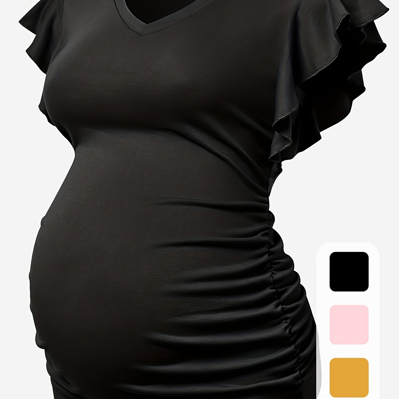 Women's Maternity Casual T-shirt, V-neck Maternity Tees Summer Tops, Pregnant Pregnancy Clothing For Outdoor