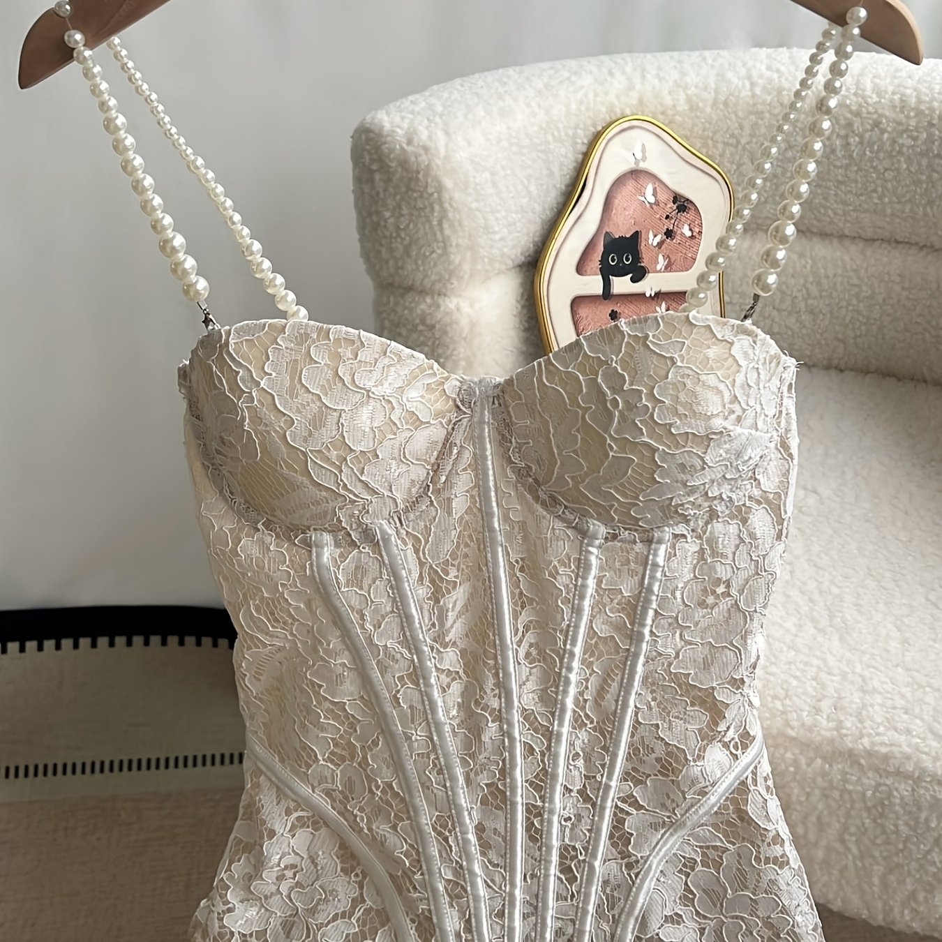 2026 Spring/summer Lace Heavy-duty Fishbone Strap Top, Sexy Lingerie Camisole Anti-slip Tank Top