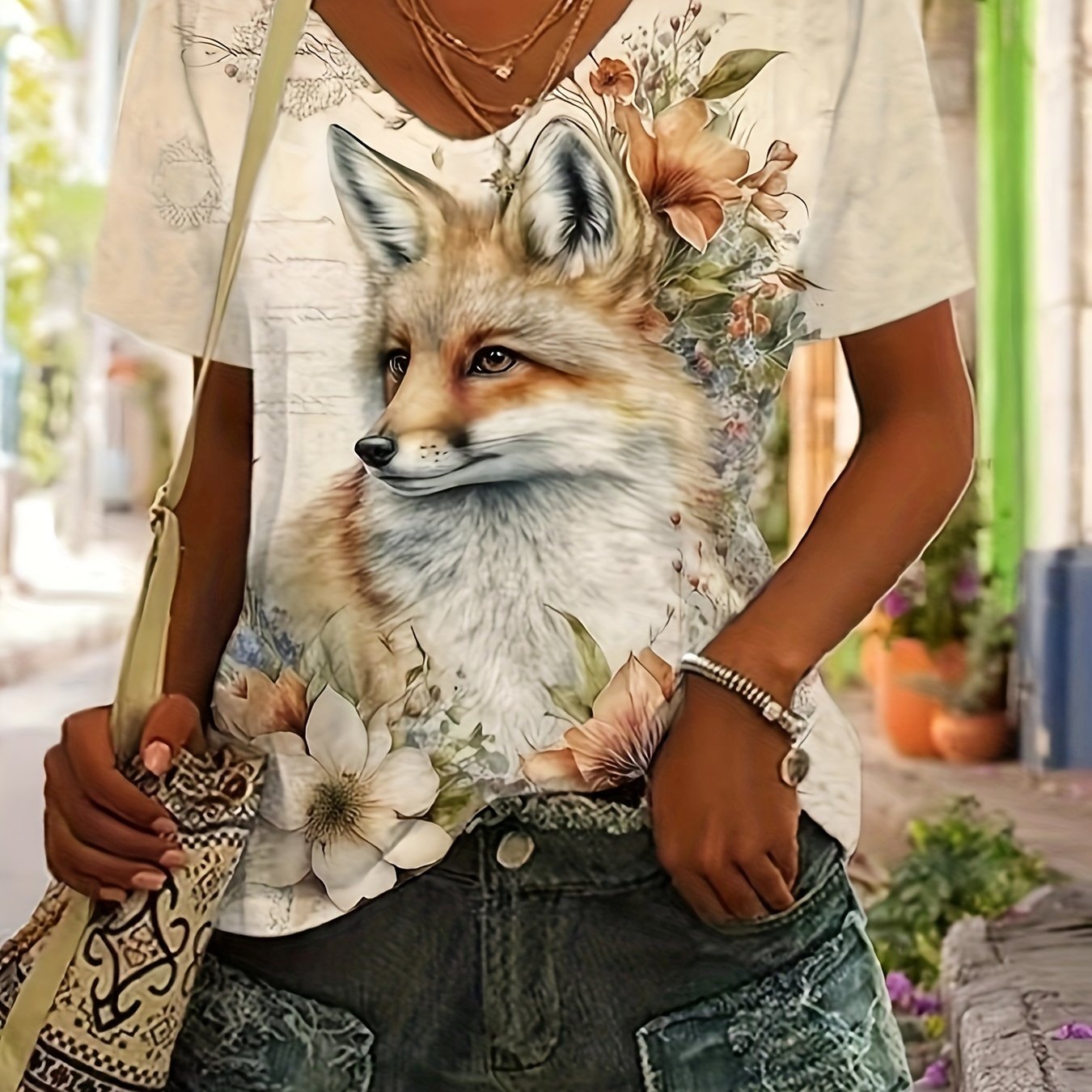 Fashion Printed T-shirt For Women's Clothing