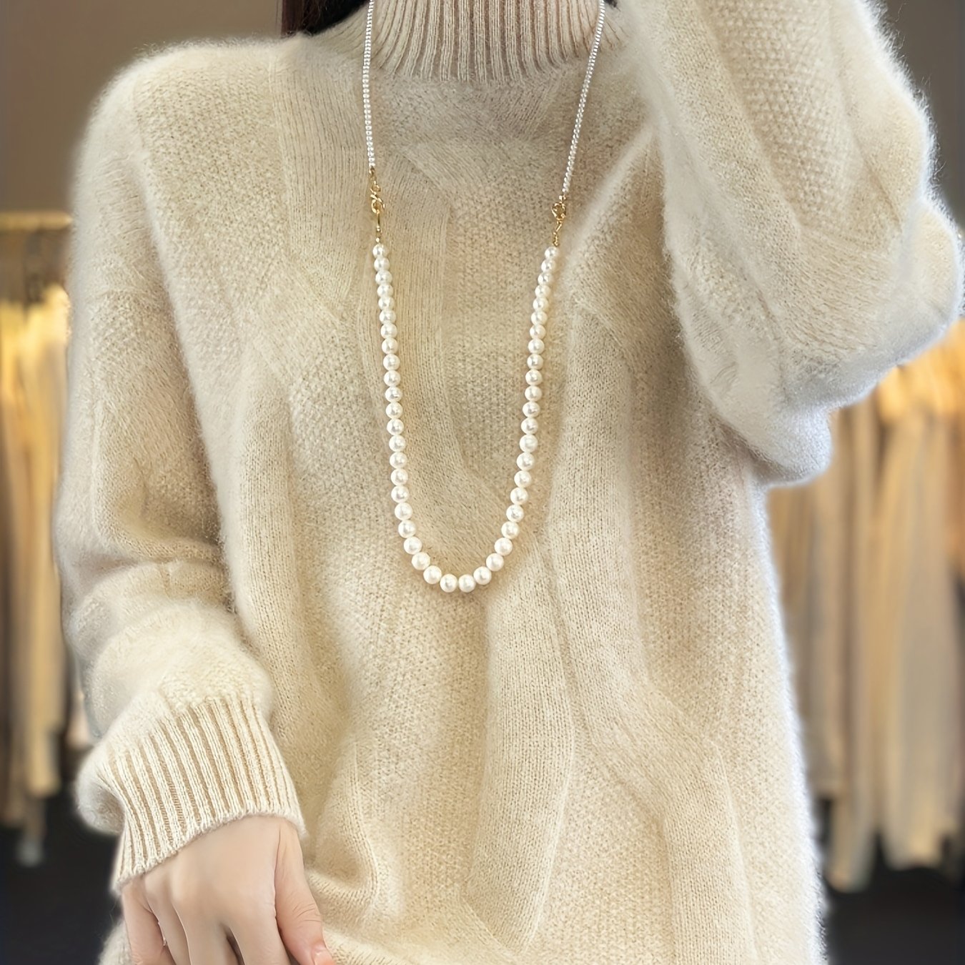 Autumn/winter Thick Wool Sweater - Long Sleeve Base Layer For And Cold Resistance - Casual Versatile Sweater