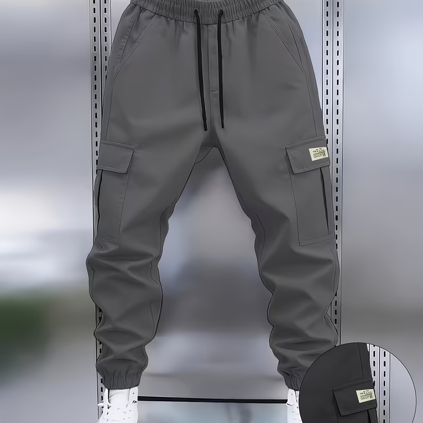 TEMU Men's Cargo Pants, Multi-pocket Ankle-cinching Design, Style For Casual , Outdoor Workwear, And Athletic Trousers, Autumn/winter Essentials