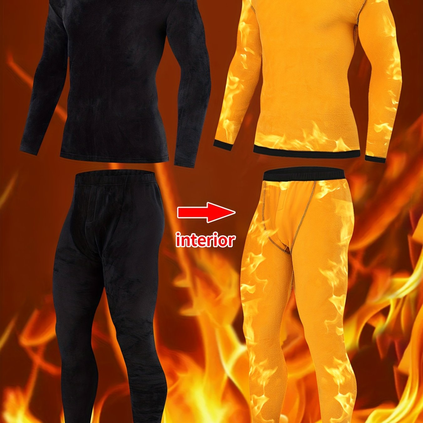 2pcs Men's Thermal Underwear Set, Autumn/ Neck Underwear Set For Adults