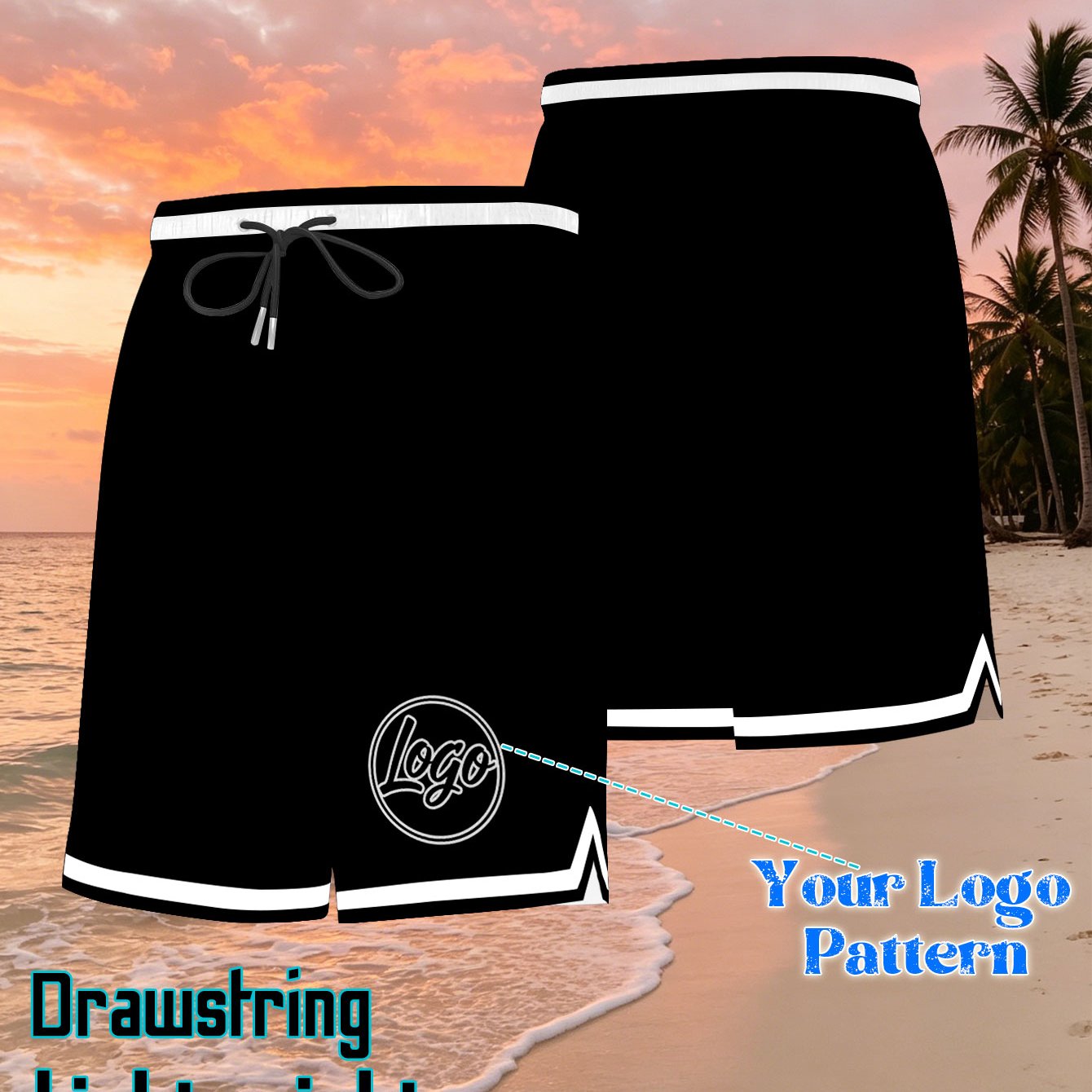 TEMU Pantaloncini da basket personalizzati da , logo personalizzato, laterale con coulisse, pantaloncini estivi traspiranti ad asciugatura