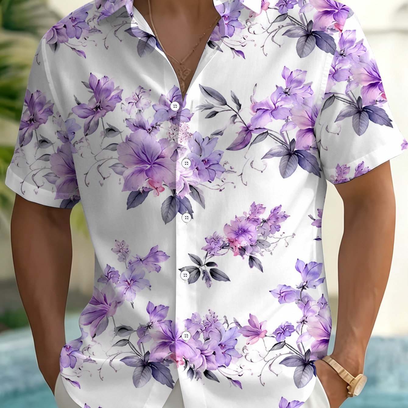 TEMU Summer Short Sleeve Shirt Men's Casual Fashion Loose Short Sleeve T-shirt Shirt Formal Short Sleeve Commuter Top Print Design - Not Textured